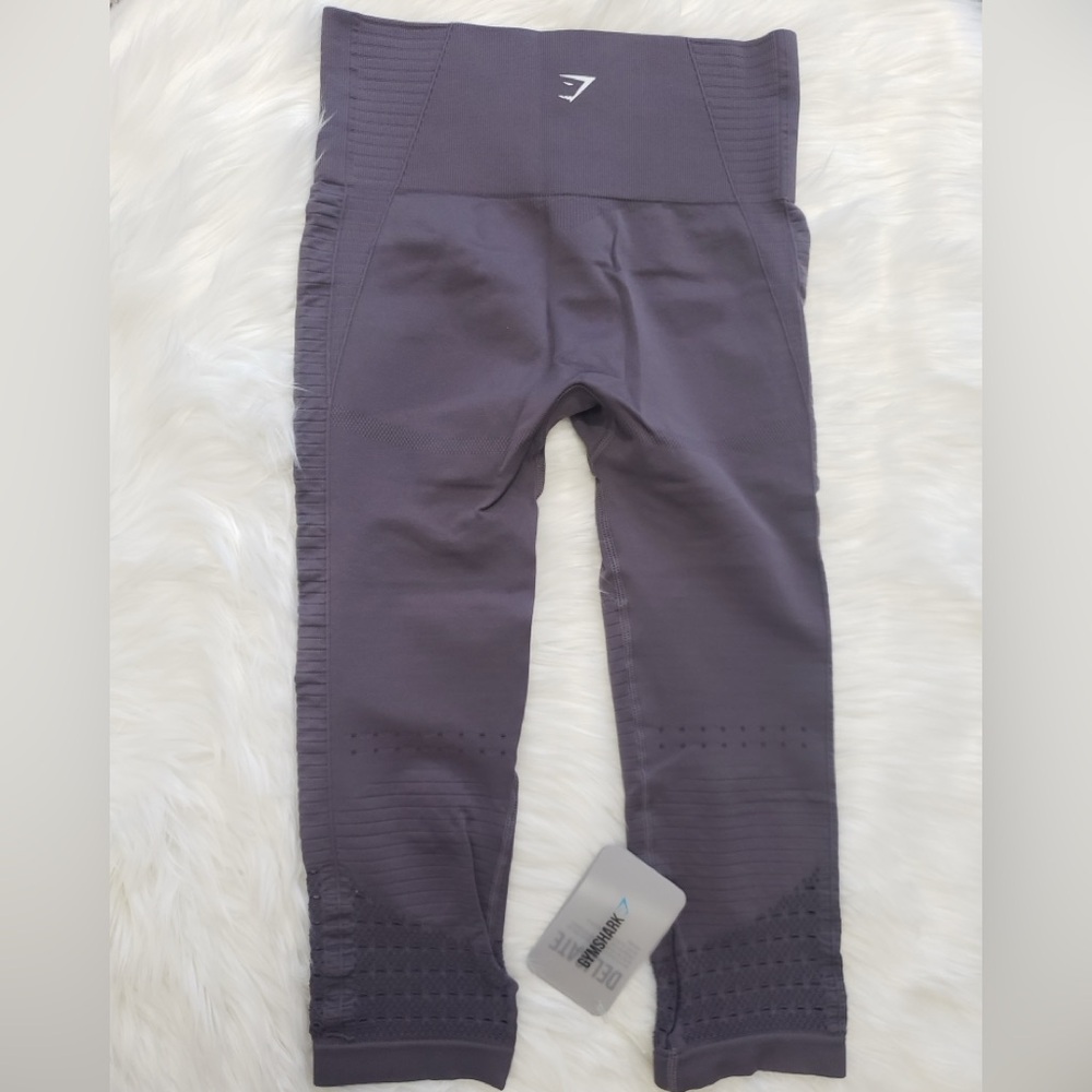 GYMSHARK Energy slate lavender contour high waisted cropped leggings NEW